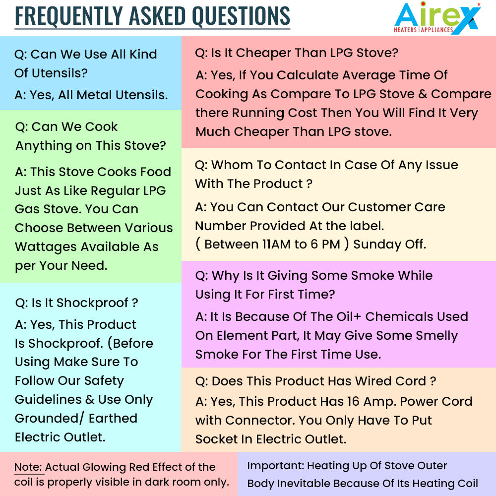 2000Watt Electric Hot Plate Powder Coated Coil Electric Coil Cooking Stove | Electric Cooking Heater | Induction Cooktop | G Coil Hot Plate Cooking Stove , Black, Radiant, 1 Burner