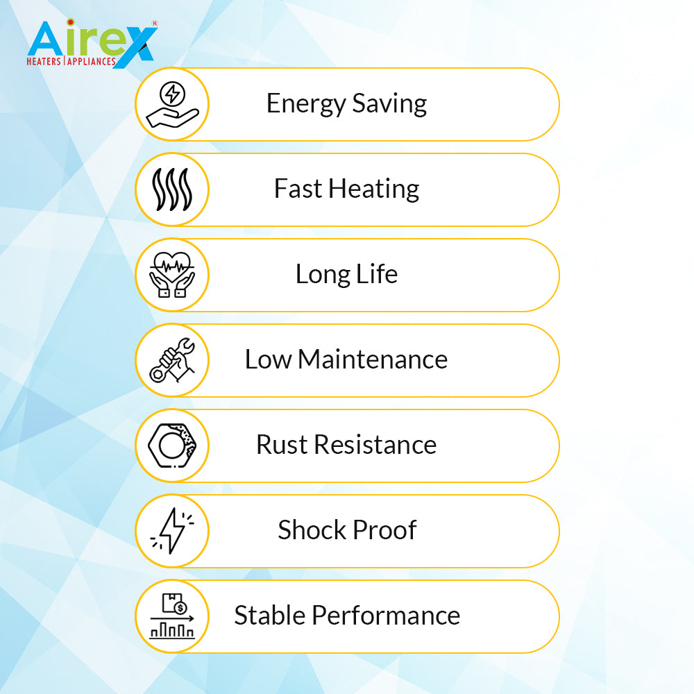Airex 3000W Commercial Solar Panel Water Heater TP Element with Thermostat Cut-Off (7 Inch)