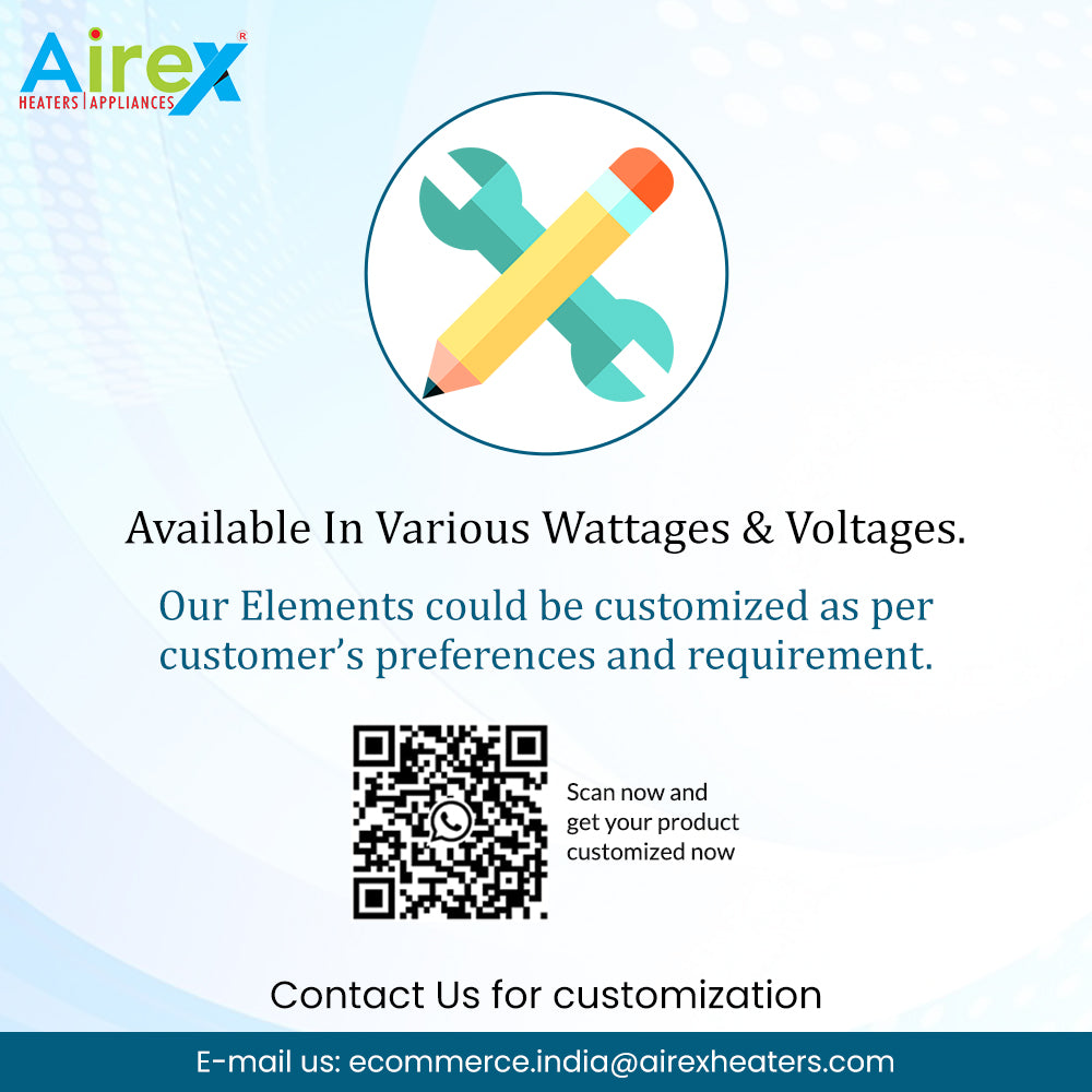 Airex 3000W Commercial Solar Panel Water Heater TP Element with Thermostat Cut-Off (7 Inch)